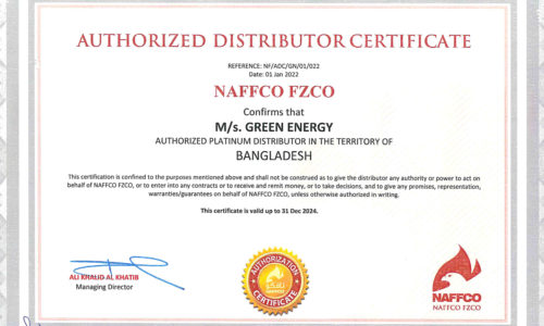Green Energy Becomes the Platinum Distributor of NAFFCO